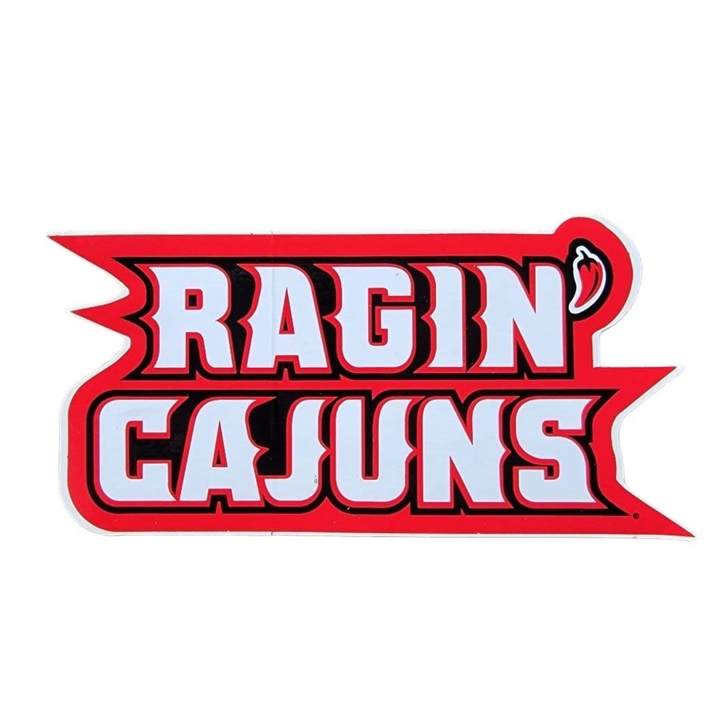 🆕NWT “Ragin’ Cajuns” University of Louisiana Lafayette Red and White Sticker